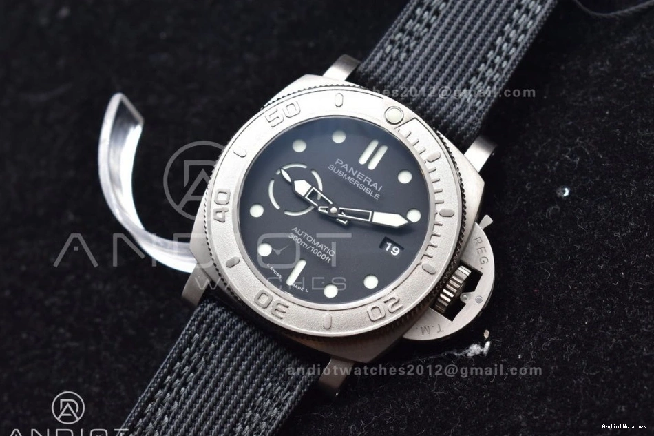 Mike Nylon 1:1 Black Strap on VSF 996 Black Horn Edition PAM984 P.9010 FastDry Clone Best Submersible Dial 0210